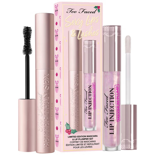 Too Faced mascara & lip injection set комплект